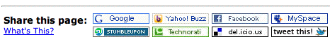 Socialize It! Button Bar