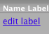 Change the name label text