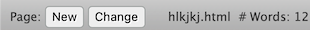 New Page, Create Page, file name