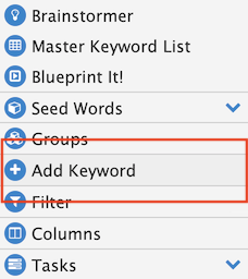 Add a keyword tool