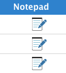 White notepad icon