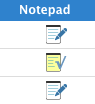 White notepad icon