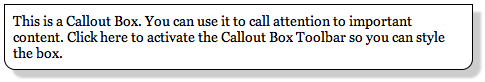 Callout Box rounded shadow