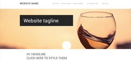 Responsive design with a full-width header image