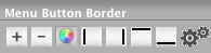 Menu button border toolbar