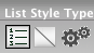 Ordered list style type toolbar